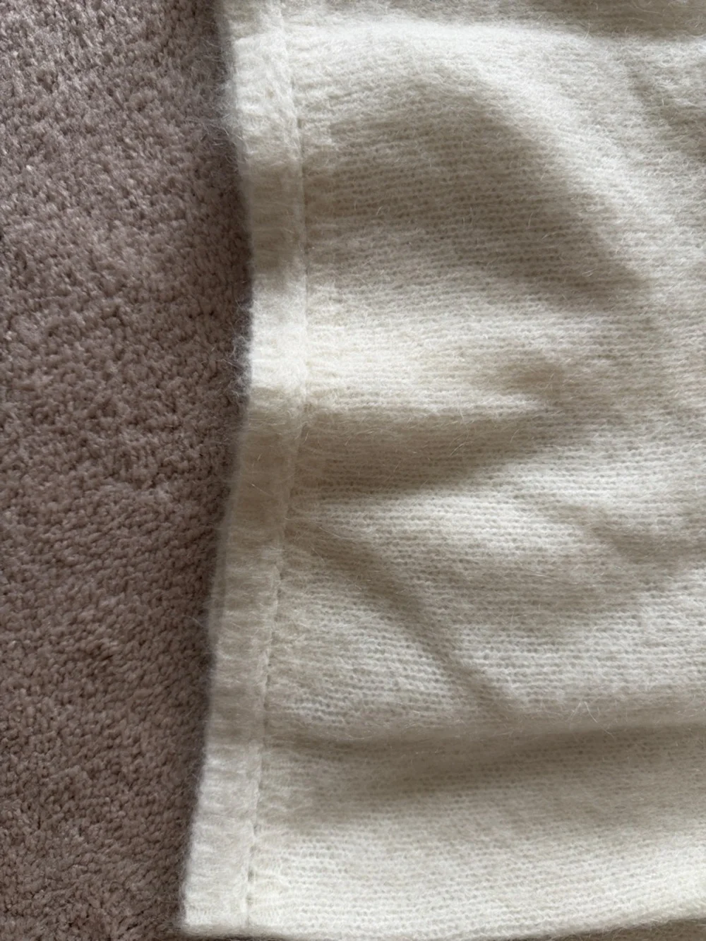Sezane Cream Eyelet-Detail Mohair Blend Cardigan - Picture 8 of 9